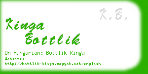 kinga bottlik business card
